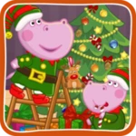 santa hippo: christmas eve android application logo